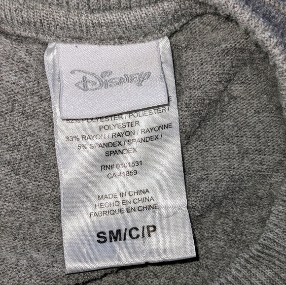 Disney's Classic Mickey Mouse Grey Lightweight Sweatshirt - Picture 4 of 5